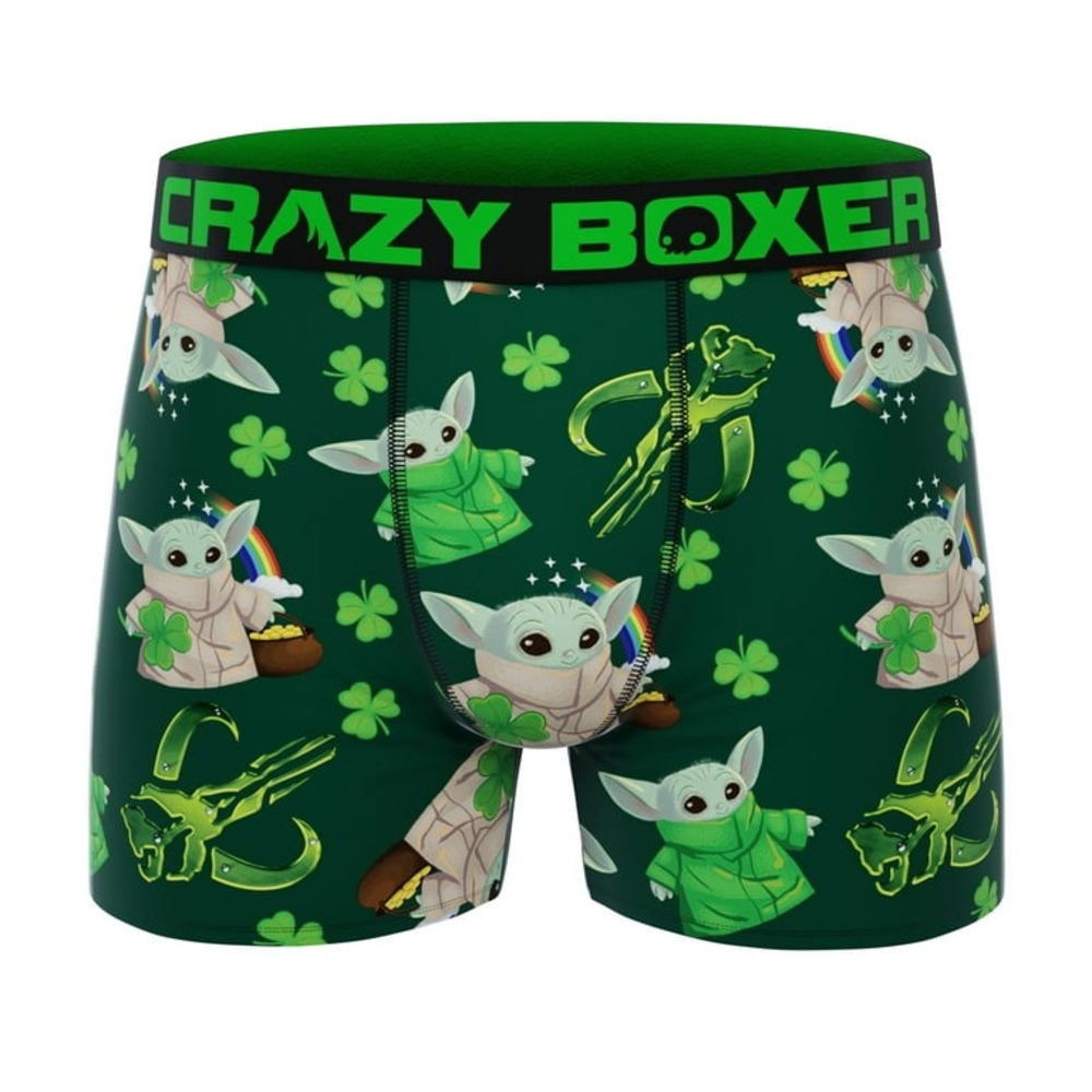 CRAZYBOXER Medium Mandalorian St Patrick Men's Boxer Briefs